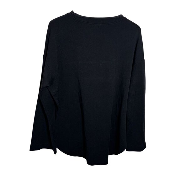 Beautiful People LA Super Soft Fleece Raglan Top Black Size Small Modal Blend - Picture 4 of 8